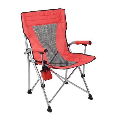 China Foldable Chairs Outdoor Furniture Foldable Aluminum Camping Chair With Cup Holder Folding Beach Chair for sale