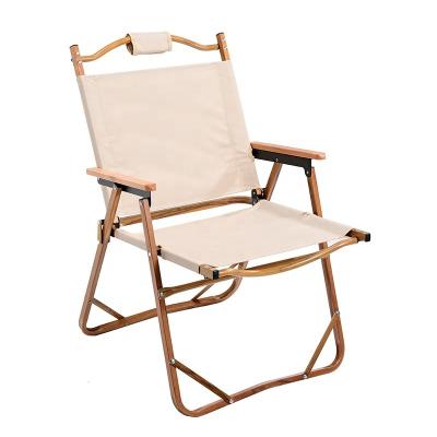 China Luxury Outdoor Aluminum Folding Furniture Collapsible Camping And Foldable Picnic Chair Beach Chairs With Armrest for sale