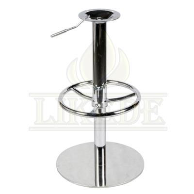 China Low Price Round Swivel Steel Bar Stools Stainless Steel Legs Height Adjustable Bar Stool Base for sale