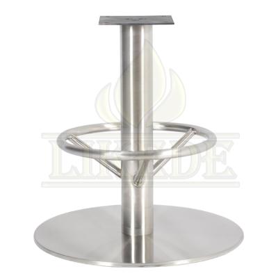 China New Steel Bar Stools Legs Unswivel Round Stainless Round Bar Stool Base Fixed Height Bar Cahir Base for sale