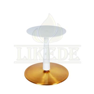 China With leveling iron table base hot sale gold color fashion adjuster metal coffee table brass base on sale for sale