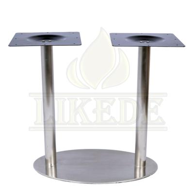 China Hot sale stainless steel table leg stainless steel double columns table base for dining table for sale