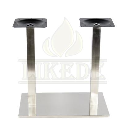 China Double columns low price stainless steel table base two supports table base for dining/restaurant/outdoor/cafe/patio table for sale