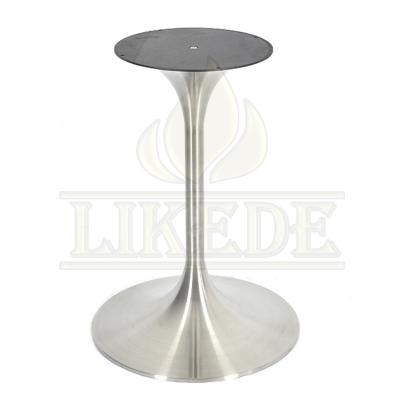 China With hot sale 304# iron block weight stainless steel table base metal trumpet tulip table base for coffe/diner/glass/marble/grantie table for sale