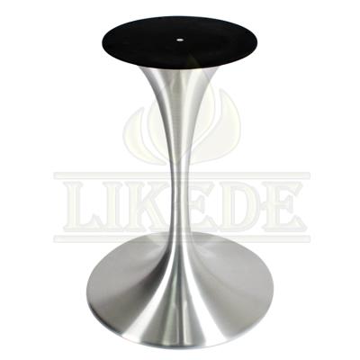 China With iron block weight hot sale low price tulip table leg metal trumpet aluminum table base for marble/glass/stone/quartz/coffee/bostro table for sale