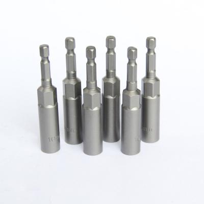 China 1/4 inch/6.35 mm H10 Hex 80mm 80mm Hex Nut Setter High Quality Magnetic Precision Hex Screwdriver for sale