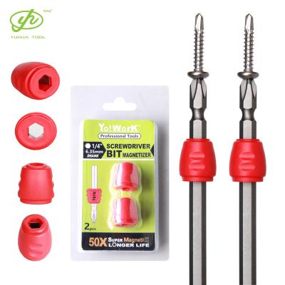 China 1/4 Inch/6.35 Mm Hex Magnet Strong ABS Plastic Magnetic Materials Effects Screwdriver Bit Use Torx Universal Magnetizing Device for sale