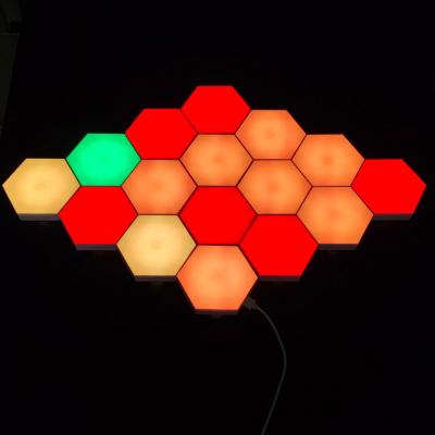 China Minimalist IR RGB Quantum Touch Control Hexagon Light Modular Light Hexagon Led Lights For Home Decoration for sale