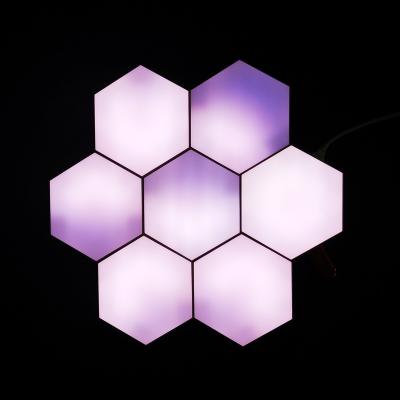 China Synchronization with Music Tehoi App Controls 16 Million North Color Hexagonal Led Light Modules Honeycomb Shaped Best Room Settings for Games for sale