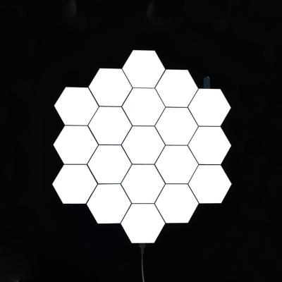 China Modern RF Remote Control Sound Sensitive Multi Colorful Hexagon Lights Modular Lights For Wall Decoration for sale