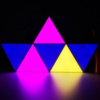 China Modern Touch LED Triangle Lights RGB Color Smart Remote Control LED Panel Light LED Night Light for sale