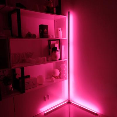 China Modern Automatic Corner Lighting System Wall Lamp APP Controlled Color Changing Floor Lights For Game Room Decoration for sale