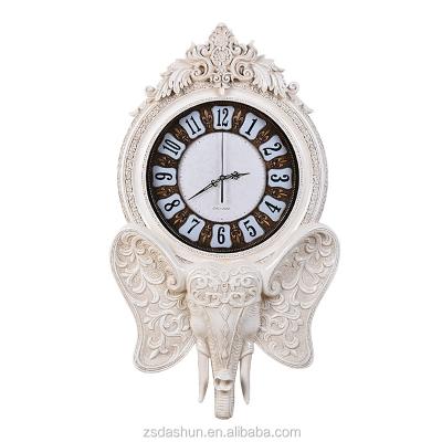 China Environmental Protection Resin Animal Home Decor Custom Resin Elephant Wall Clock for sale