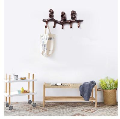 China Wholesale COAT RACK Monkey Resin Clothing Rack Coat Wall Hanger Hook For Living Room Decoration for sale