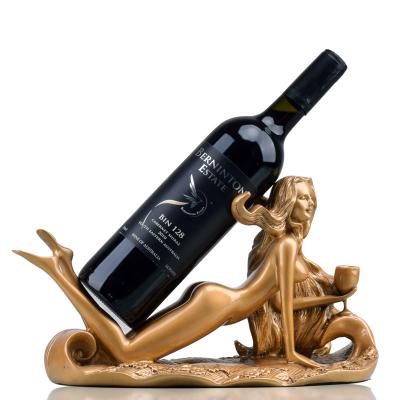 China China Girls Nude Wine Rack Wine Bottle Holder Sculpture for sale