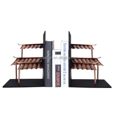 China New Design Durable Chinese Style Unique Metal Book Holder Iron Bookends for sale