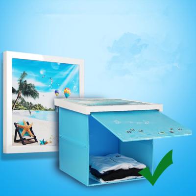 China New Arrival Viable Foldable Plastic Wall Painting Storage Box and Trash Can Wall Shelves for Home Decor for sale