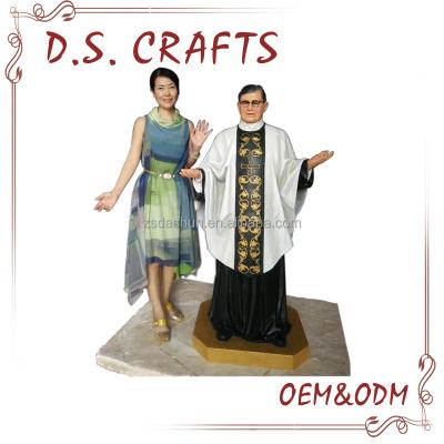 China Natural Custom Decorative Fiberglass 1:1 Life Size Statues for sale