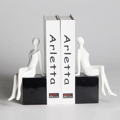 China Nordic Decorative Bookends Study Room Style Resin Bookends for sale