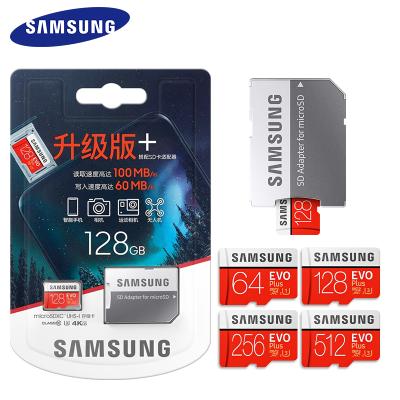 China WholesaleOriginal SAMSUNG Plastic Micro SD EVO Plus Micro SD 256GB 512gb 32gb 64gb 128GB Flash Memory TF/sd Card for sale