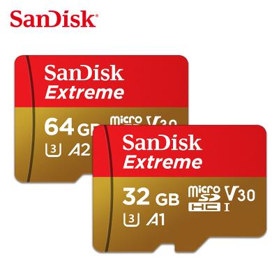 China SanDisk A2 Plastic Extreme Micro Flash Memory V30 100MB/S Class10 TF Card Support 4K HD SD Card 64GB U3 32GB for sale