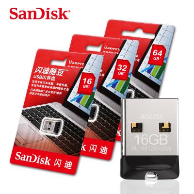 China SanDisk CZ33 Mini USB Pen Drive 128GB 64GB 32G 16GB usb2.0 plastic instant pendrive flash memory hard disk for sale