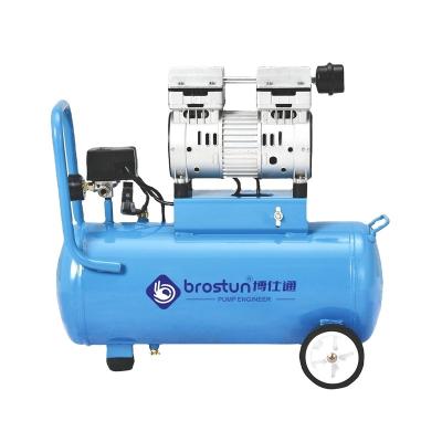 China 30L 800w/1600w Large Oil Free Silent Oil Free Compressor Industry Air Compressor Electric Portable Moving Machines for sale