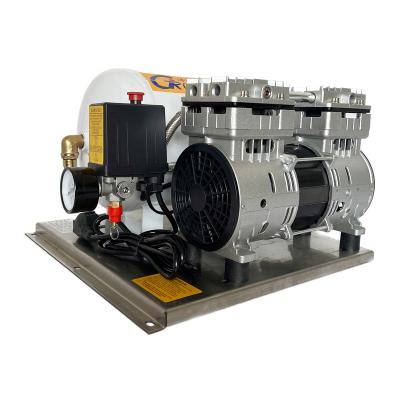 China Wholesale high quality low noise silent oil free tank stainless steel oil free air compressor for sale