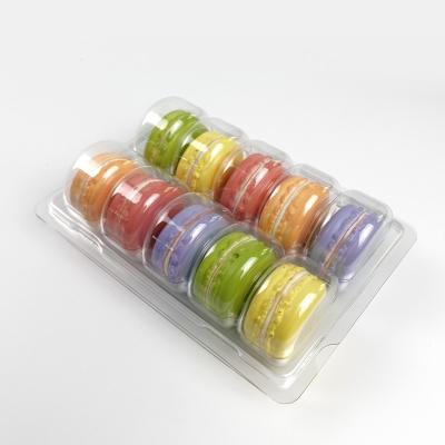 China 2021 Food Custom Blister Tray Plastic Insert Tray For 10 Macarons for sale