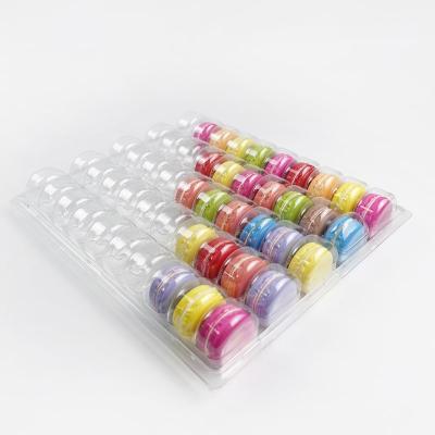 China Custom Food 50 Large Macarons Blister Rack Display Tray for sale