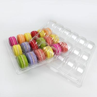 China Hot Sale 18 Food Macarons Clamshell Plastic Insert Tray Packaging for sale