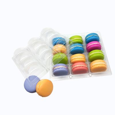 China Recyclable plastic clamshell box of 12 macaron for sale