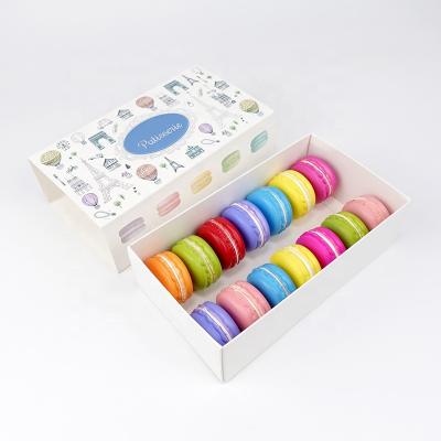 China Recycled Materials Designs 12 Macaroon Luxury Cookie Gift Paper Packaging Box With Logo for sale