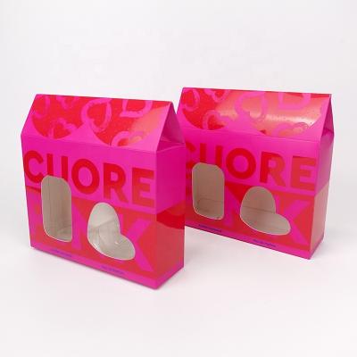 China Recycled Materials Custom Logo Printed For Perfume Paper Folding Cosmetic Wholesale Box With Window for sale