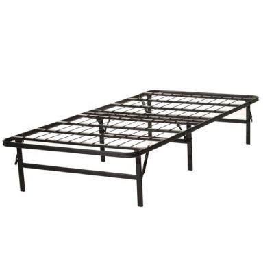 China Foldable Metal Platform Bed Folding Single Frame With Storage Space for sale