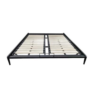 China Solid wood pine wood slat rush pine slat metal bed frame with bed base for sale