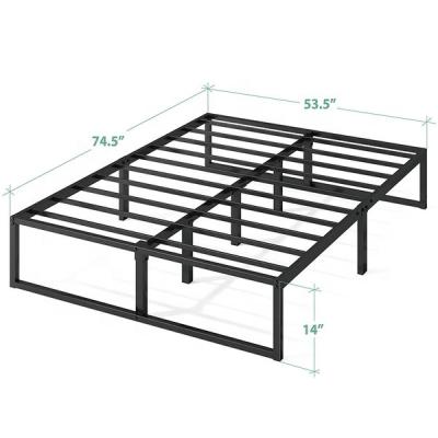 China Full KD Full Knockdown Queen Metal Bed Frame For Mattress Foundation for sale