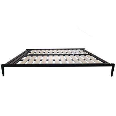 China Easy Assembled Pine Wood Slat Metal Slat Solid Wood Bed Frame For Mattress Base for sale