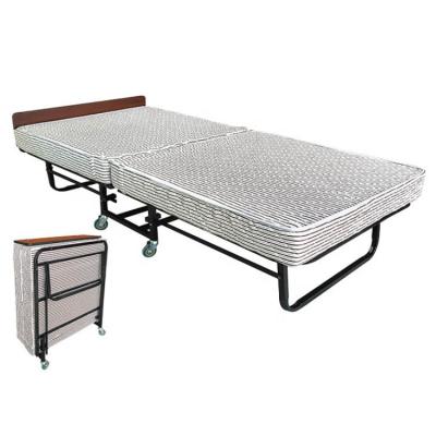 China Hotel foldable high quality hospital rollaway bed folding memory foam extra bed for sale