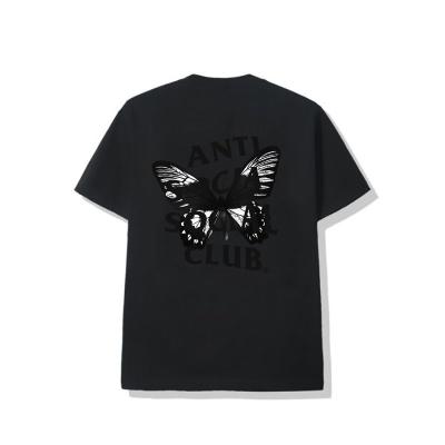 China 2022 ASSC QUICK DRY hot selling T-shirt butterfly letter printing around the neck casual men and women short sleeved T-shirt for sale