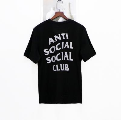 China Anti-wrinkle lovely fashion T-shirt ASSC unisex casual thoughtful letter printing loose round neck T-shirt for sale