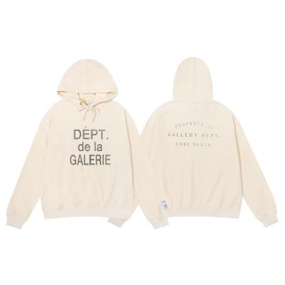 China Anti-pilling high quality cotton Terry Hoodie Sweater Unisex Jacket trend brand GALLERY DEPARTMENT star style reverse wear design for sale