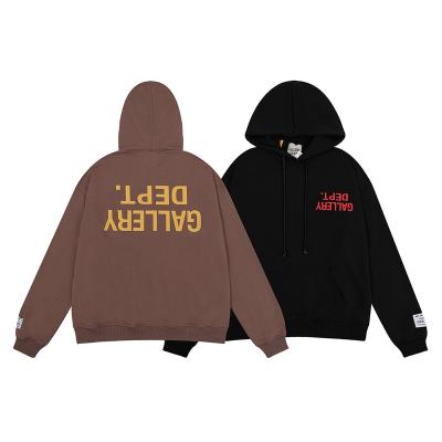 China GALLERY DEPARTMENT brand trend anti-pilling upside down LOGO printing heavy oversized high street men's hoodie cotton high quality sweater for sale