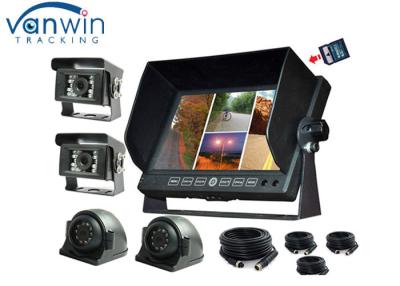 China 4 Channel TFT Car Monitor DVR 7 inch with 4 Cameras / Recording function for Truck for sale