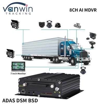 China 8CH CCTV Recorder Car MDVR AI Safety Early Warning System Mobile DVR ADAS DMS BSD for sale