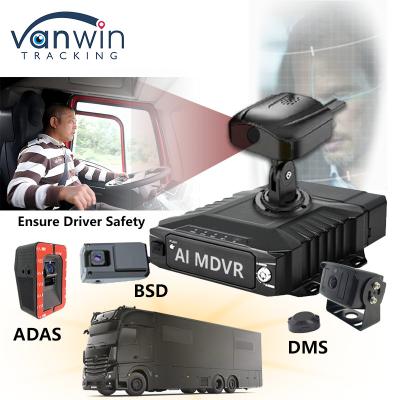 China H.265 8CH HDD Mobile DVR Advanced Driving DSM ADAS BSD AI Pedestrian Sensor Monitoring System for sale