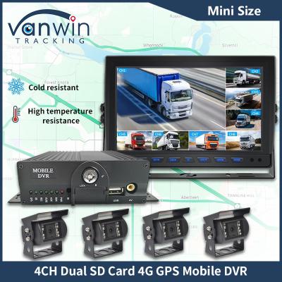 중국 H.265 4CH 풀 HD 모바일 DVR 라이브 스트리밍 블랙박스 레코더 4G 와이파이 GPS 차량 CCTV 판매용