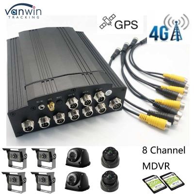China Full Hd 1080P 8CH Mobile DVR SD Card 4G GPS H.265 CMSV6 Bus Truck DVR Security System for sale