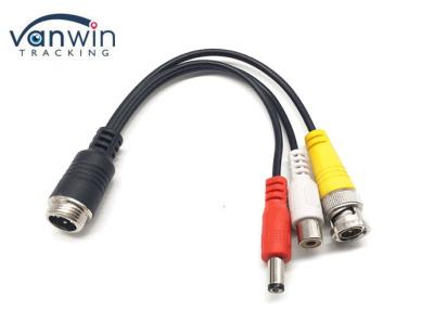 China MDVR System 24cm Car Video Camera Cable 4P M12 To BNC Male for sale