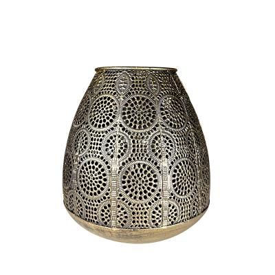 China Art Deco Modern Vintage Classic Metal Brass Pattern Round Lamp Decorative Fancy Lantern for sale